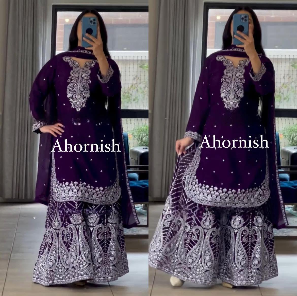 Luxury Embroired Sharara Dress