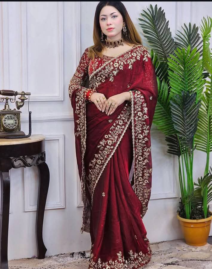 Viral Cutwork Jhimmy Choo Saree